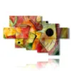 cuadros abstractos de colores con figuras estampadas - version: 7 pannelli 173x106cm