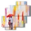 immagini di quadri moderni astratti ombrello - version: 4 pannelli 77x78cm
