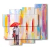 pictures of modern abstract umbrella paintings - version: 5 pannelli 106x98cm