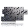 tableaux modernes hexagones d argent - version: 7 pannelli 157x90cm