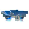 seefoto von singapur in bild bei nacht beleuchtet - version: 16 pannelli 293x107cm