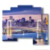 bild ueber der stadt tokio - version: 5 pannelli 89x77cm