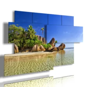 Karibische Gemälde auf der Insel Seychellen