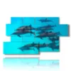 cuadro con estampado de delfines - version: 7 pannelli 157x90cm