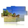 caribbean paintings on the island of seychell - version: 9 pannelli 171x108cm