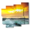 paintings with sea - version: 5 pannelli 106x98cm