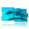 painting with dolphin print - version: 10 pannelli 183x100cm