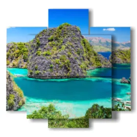 Modisches Meeres-Landschaftsbild