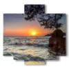 cuadros atardeceres en croacia - version: 5 pannelli 89x85cm