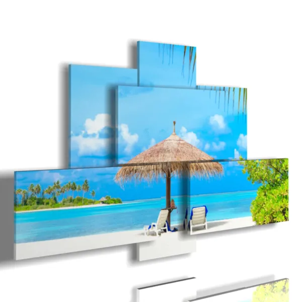 Modern paintings with a sea theme from the Maldives