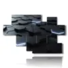tableaux abstraits contemporains hexagone - version: 8 pannelli 178x111cm