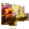 painting with abstract modern paintings for your fantasy - version: 5 pannelli 104x90cm