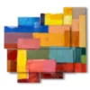tableaux geometriques colores - version: 5 pannelli 106x98cm