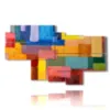 tableaux geometriques colores - version: 7 pannelli 171x102cm