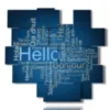 quadro con scritte hello - version: 14 pannelli 162x153cm