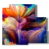 cuadros florales abstractos - version: 5 pannelli 102x93cm
