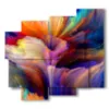 cuadros florales abstractos - version: 5 pannelli 106x98cm
