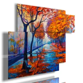 Autumn trees paintings