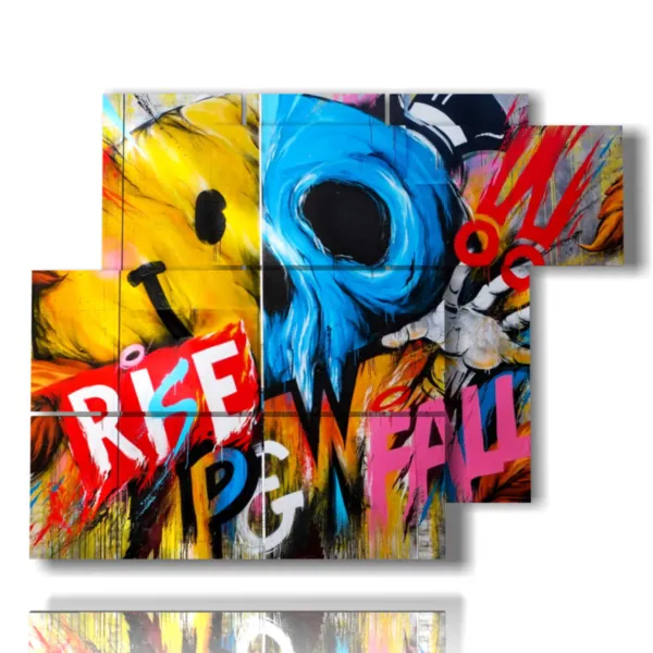 Gemälde mit Schriftzügen für die Küche