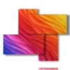 modern colorful paintings in waves - version: 4 pannelli 94x77cm