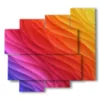 modern colorful paintings in waves - version: 5 pannelli 106x98cm