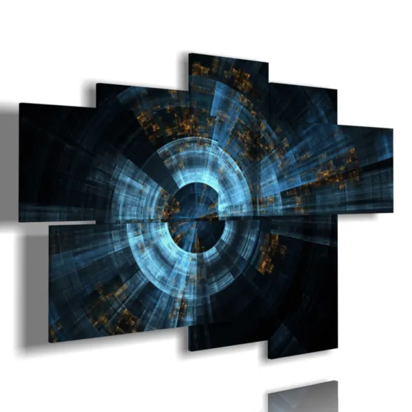 Modern blue and black paintings