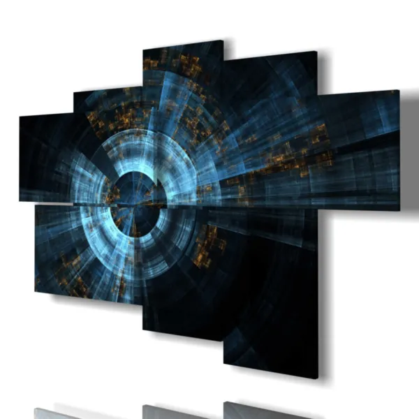 peintures contemporaines bleues