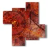 modern paintings with antique red - version: 4 pannelli 94x98cm