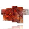 quadri moderni con rosso antico - version: 6 pannelli 136x91cm