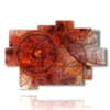 cuadros modernos con rojo antiguo - version: 9 pannelli 164x114cm