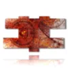 modern paintings with antique red - version: 7 pannelli 176x102cm