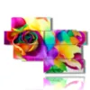 abstract flowers paintings of petals thousand colors - version: 10 pannelli 176x119cm