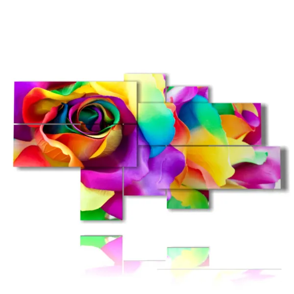 abstract flowers paintings