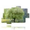 modern paintings green tree - version: 10 pannelli 173x114cm