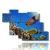 tableaux de poissons de recifs coralliens - version: 7 pannelli 150x102cm