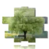 moderne bilder gruener baum - version: 13 pannelli 186x152cm