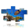 coral reef fish paintings - version: 7 pannelli 175x108cm