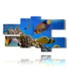 coral reef fish paintings - version: 7 pannelli 177x102cm
