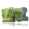 quadri moderni albero verde - version: 11 pannelli 184x104cm