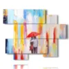 photos de peintures abstraites modernes de parapluie - version: 6 pannelli 127x102cm