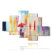 pictures of modern abstract umbrella paintings - version: 6 pannelli 146x94cm