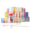 pictures of modern abstract umbrella paintings - version: 9 pannelli 173x103cm