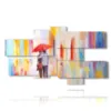 photos de peintures abstraites modernes de parapluie - version: 7 pannelli 177x102cm