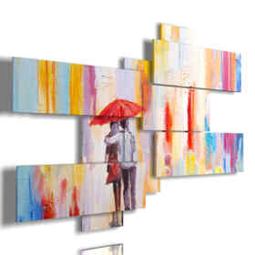 photos de peintures abstraites modernes de parapluie