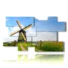 paintings countryside landscapes with mill - version: 10 pannelli 186x105cm