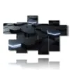 tableaux abstraits contemporains hexagone - version: 7 pannelli 175x108cm