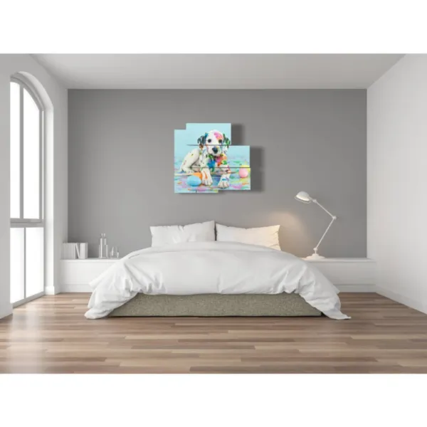 Tableaux représentant des chiens dans un monde de couleurs