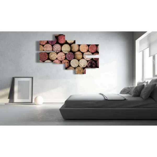 Cuadros abstractos con tapones