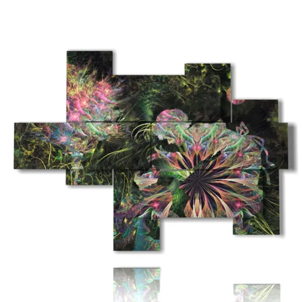 cuadros de flores abstractas
