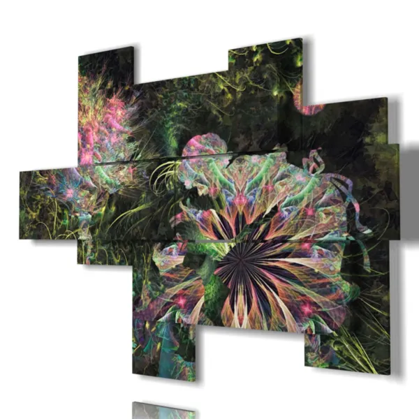 Impresiones de flores abstractas